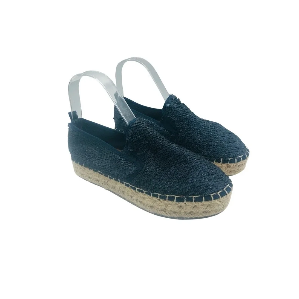 Steve Madden women's blue sparkly squint espadrilles size 7